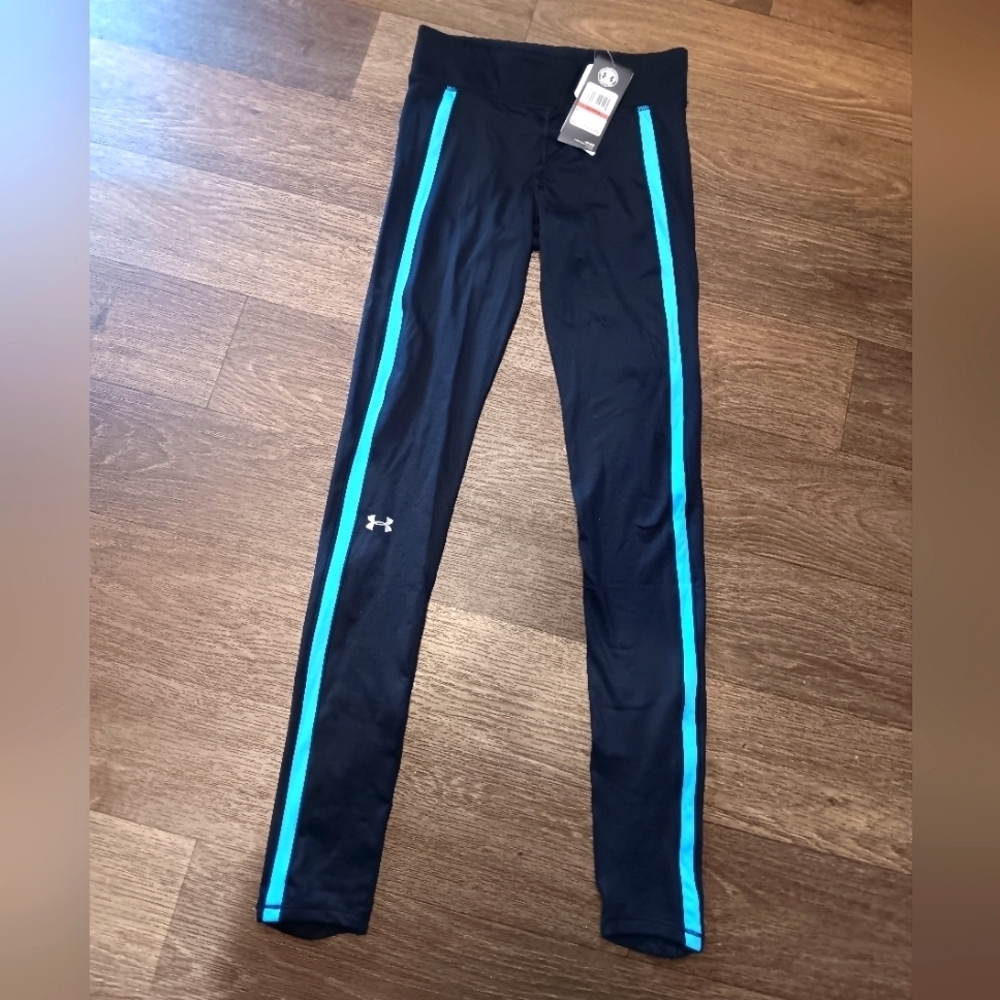 Under Armour Black and Blue Athletic Leggings Size Xs  New